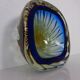 Blue Brown Sommerso Murano Glass Bowl or Ashtray by Flavio Poli, Italy, 1960s