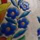 Boch Keramis vase by Catteau with polychrome floral design, Belgium 1930s