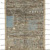 Handmade Turkish One of a Kind 202 cm x 304 cm Brown Wool Carpet