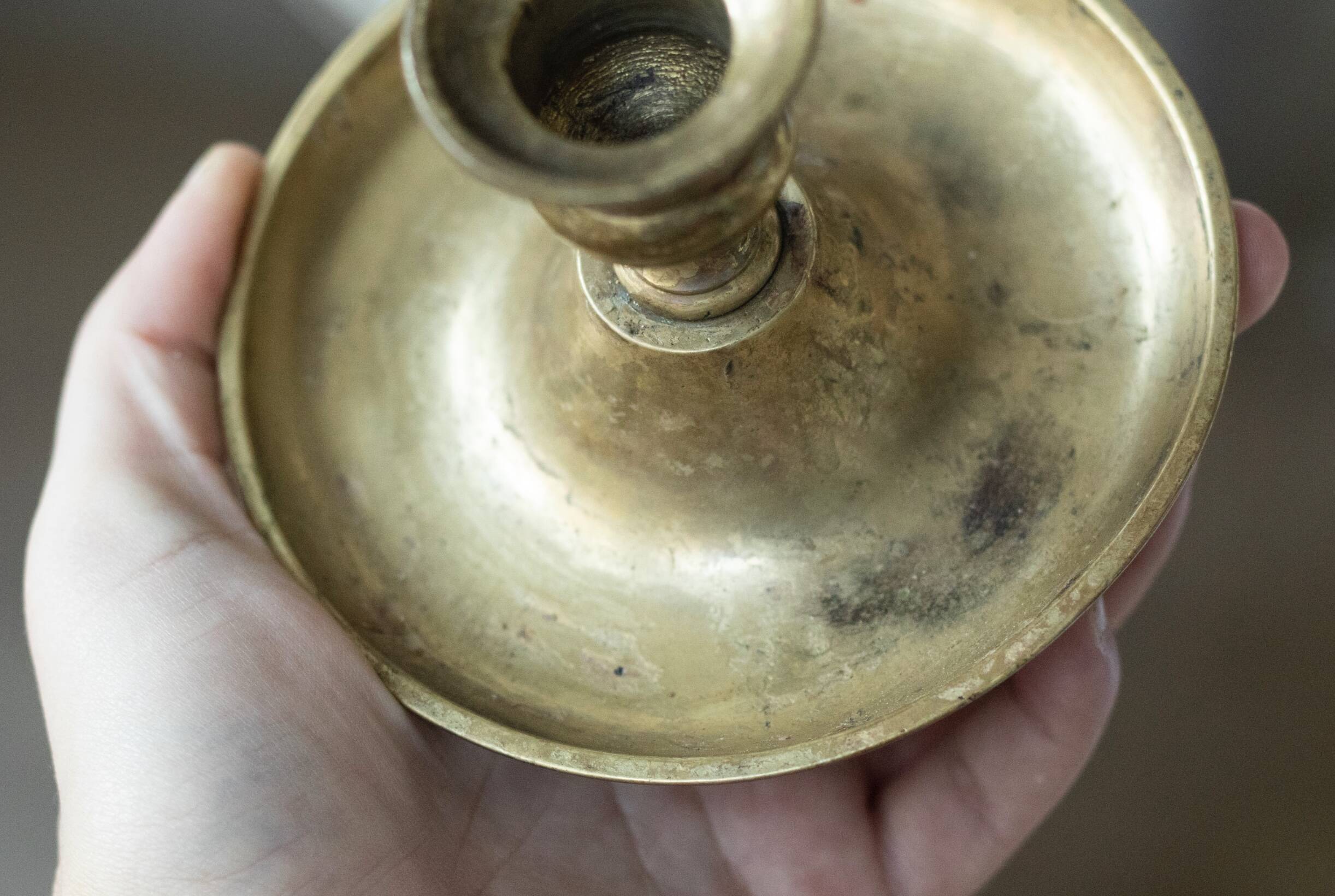 Vintage brass candle holder