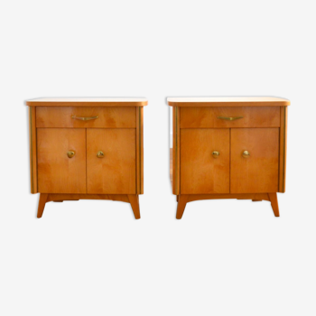 Pair of vintage bedside tables 1960s