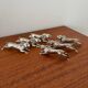 Set of 6 vintage silver-plated knife rests – rabbit shape – style