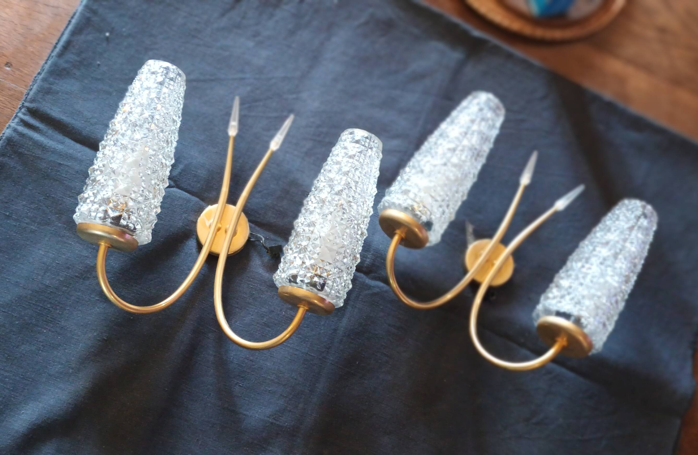 Pair of double wall lights from the 70s.