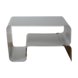 Brushed aluminum coffee table from the 1970s