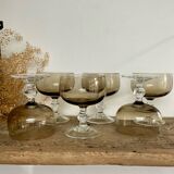 6 luminarc smoked cups