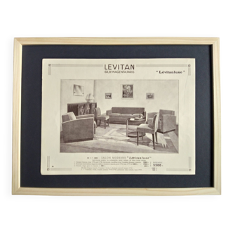 Planche publicitaire de mobilier 1940's " Salon Moderne "