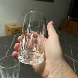 Série de 4 verres à orangeade estampillés cristal saint louis