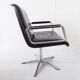 Wilkhahn Delta 2000 set of 4 black leather dining chairs by Delta Design