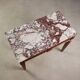 Antique neoclassical console in walnut with a marble top, 18th century.