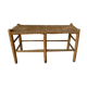 Banc en bois paillé