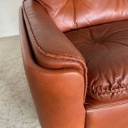 Vintage Danish mid-century cognac leather 2-seater sofa by Sigurd Resell