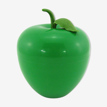 Pomme à glaçons en plastique vert - s.o.m.m paris - vintage années 70