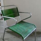 Metal chair and ropes