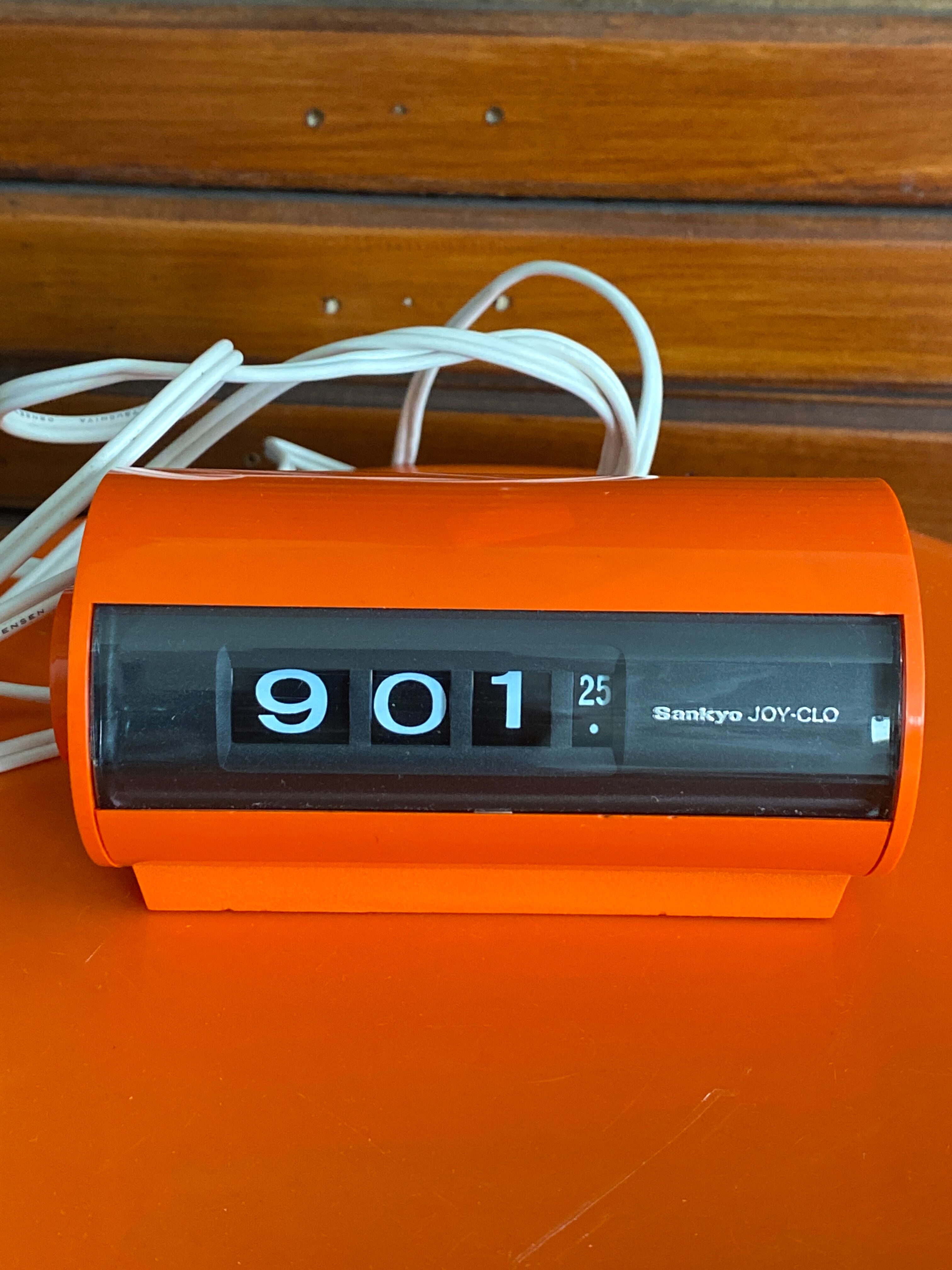 Vintage alarm clock sankyo orange