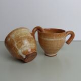 Set of 6 cups in Vallauris sandstone