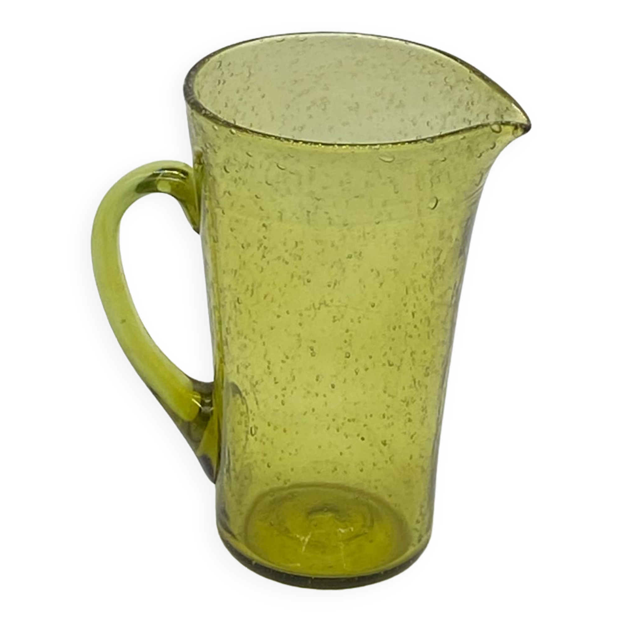 Biot bubbled glass pitcher