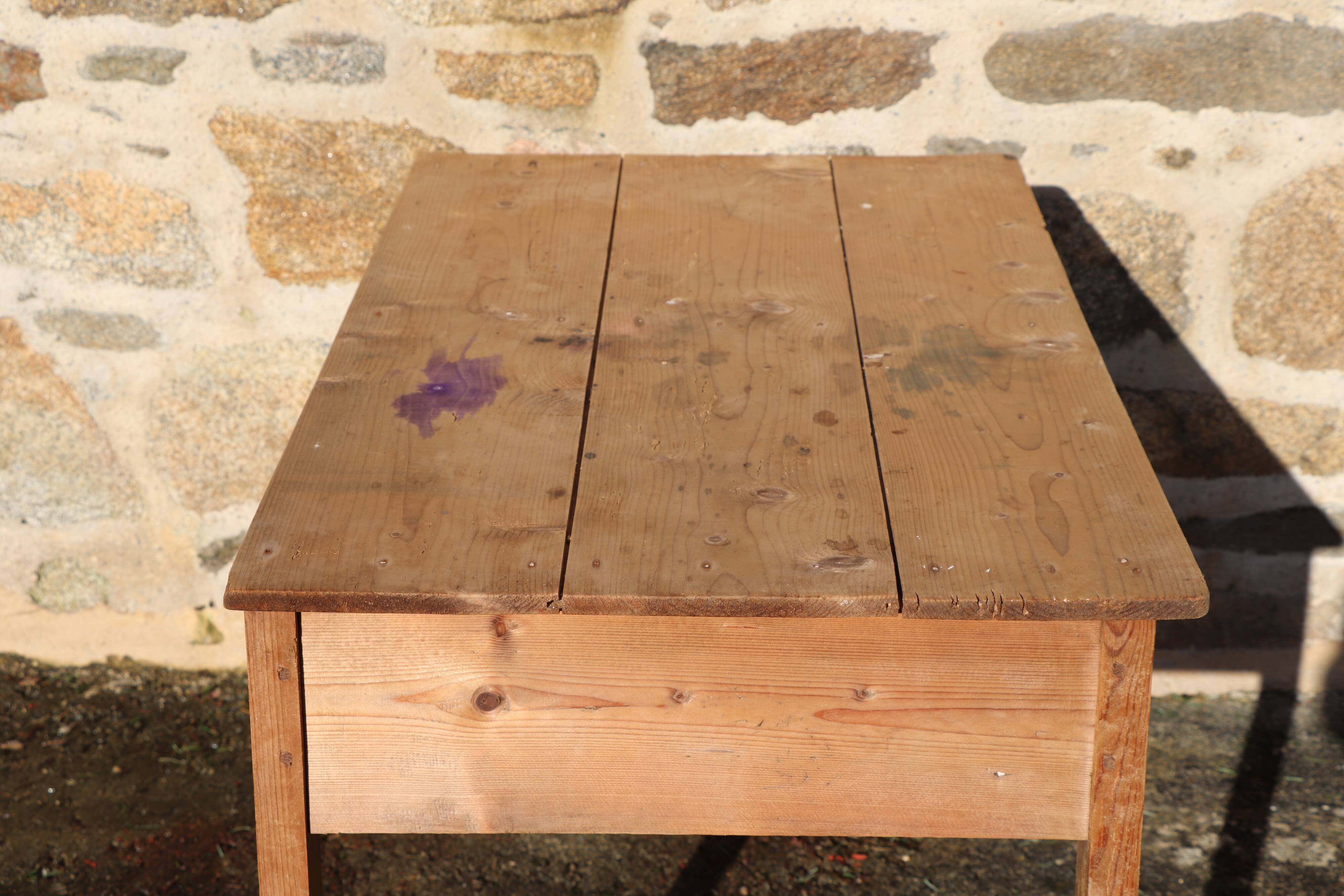 American desk in raw wood 1900