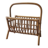 Mid century bamboo magazine rack, 1960s
