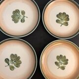 8 assiettes plates en faïence de Gien, 1970