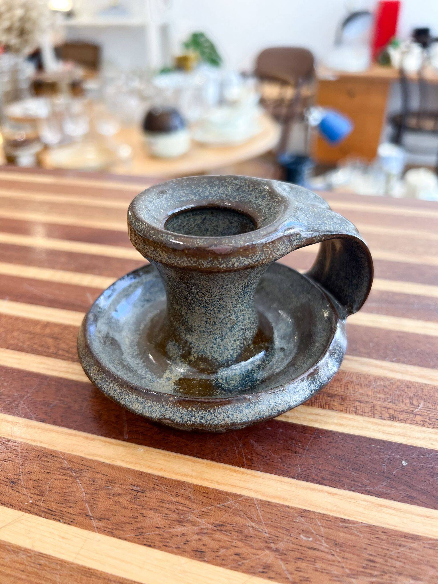 Handmade ceramic candle holder