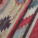 Kilim carpet in burlap and cotton. 60cm x 100cm