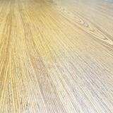 Italian dining table in wood and chrome signed "TRAU"