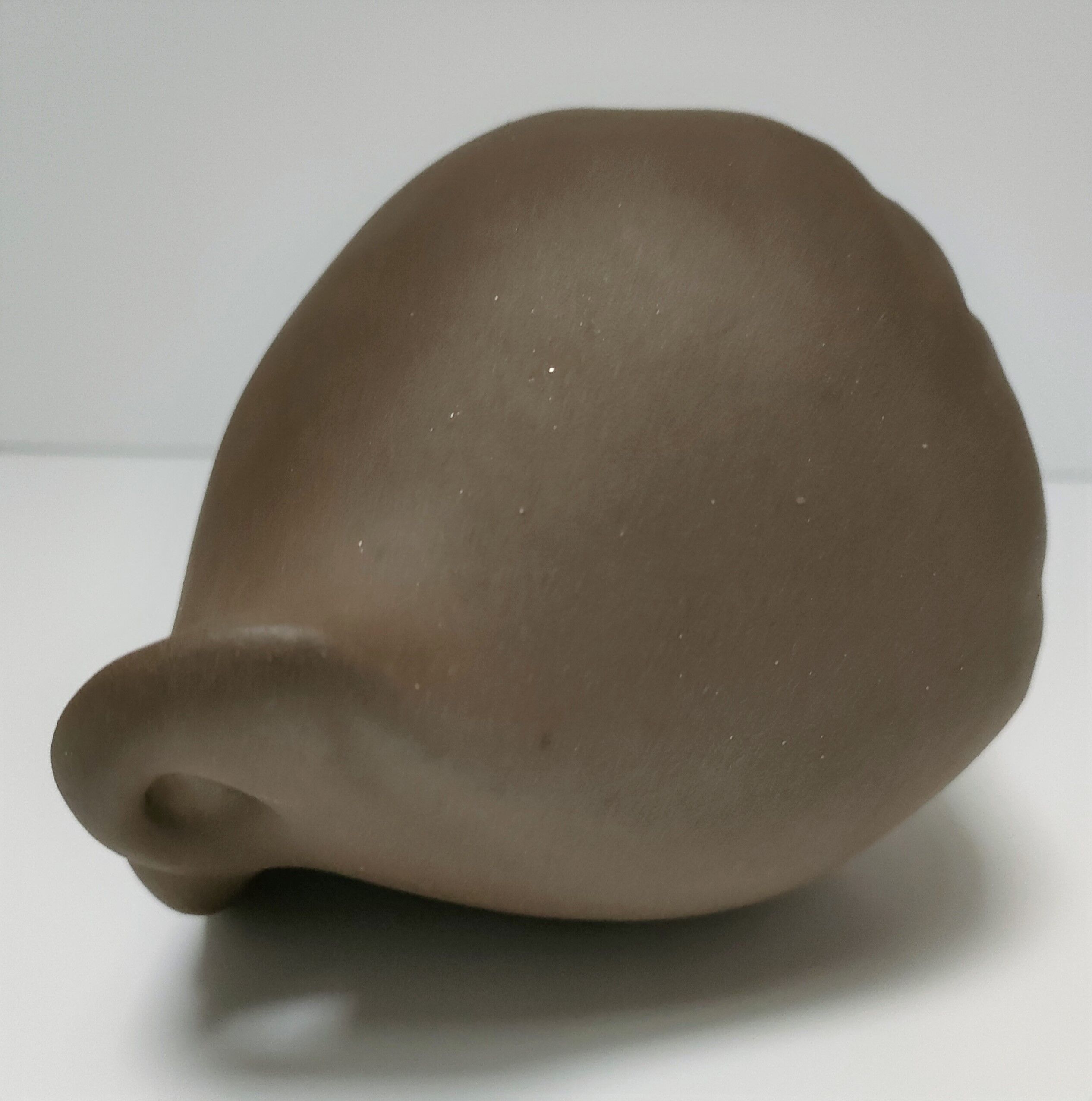Sculptural ceramic head with blue enamelling Tekt design 60s