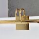 Regency Brass Acrylic Cabinet Lamp by Lumina, 1980s, Set of 3