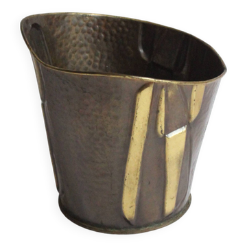 Modernist copper cachepot, 1950s.
