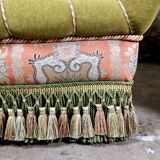 Paire de fauteuils Napoléon III en tissu Etro, France, fin XIXe