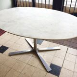 Table marble base chrome