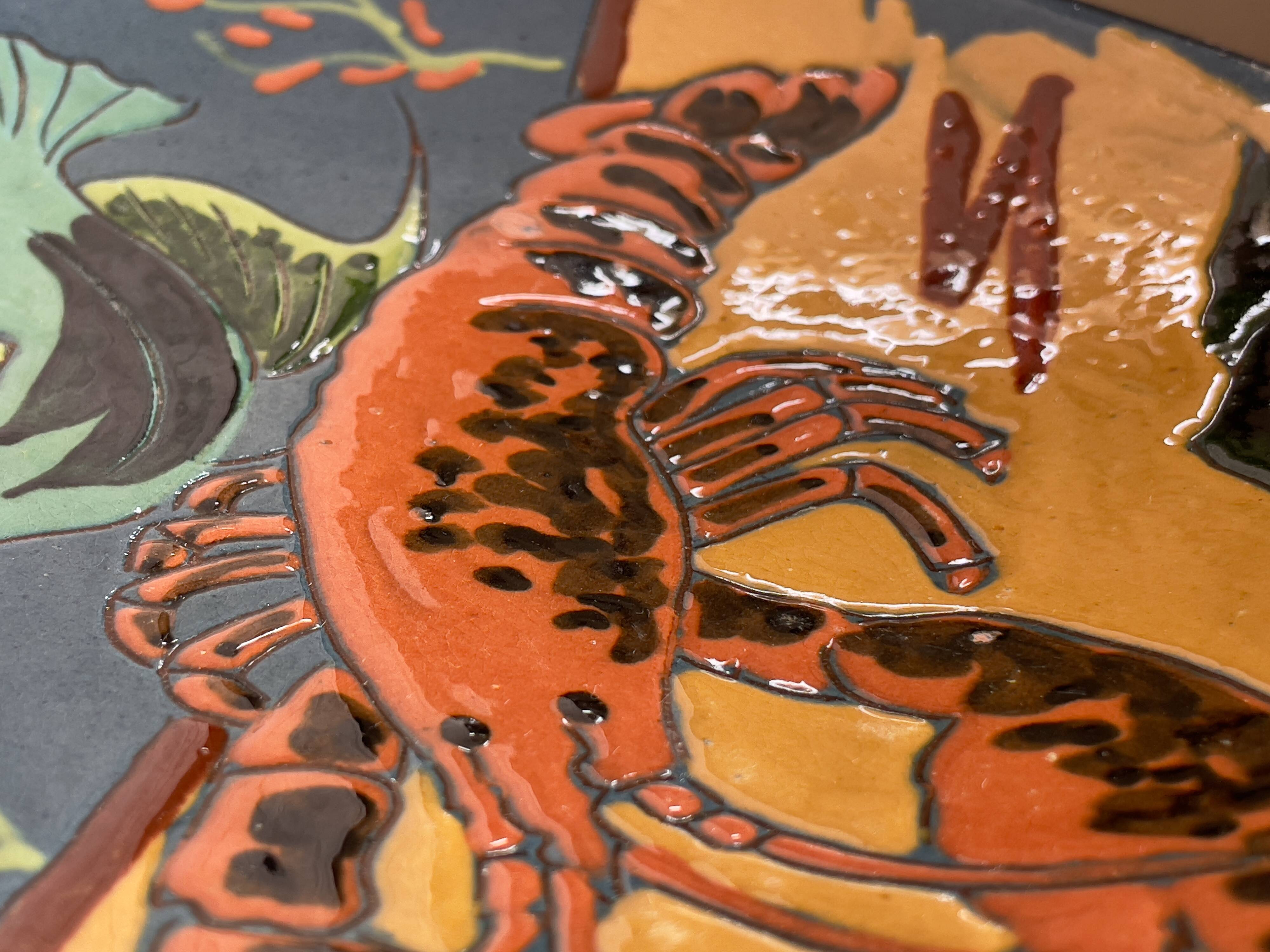 Lluís Puigdemont handcrafted dish -unsigned- 1960s in glazed ceramic