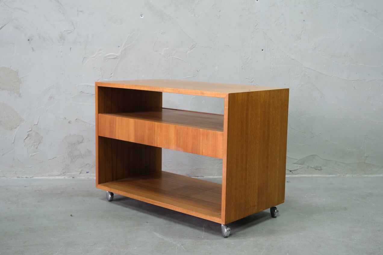 Mid -Century Teak Mobile Two-Sided Cabinet from WR, 1970s.