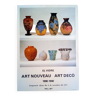 Affiche d'exposition d'art, verre art nouveau art déco 1890 1940, galerie dau al set 1979