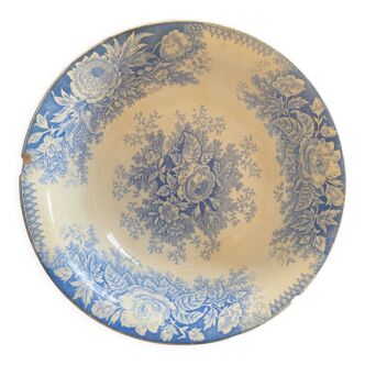 Salad bowl Sarreguemines blue