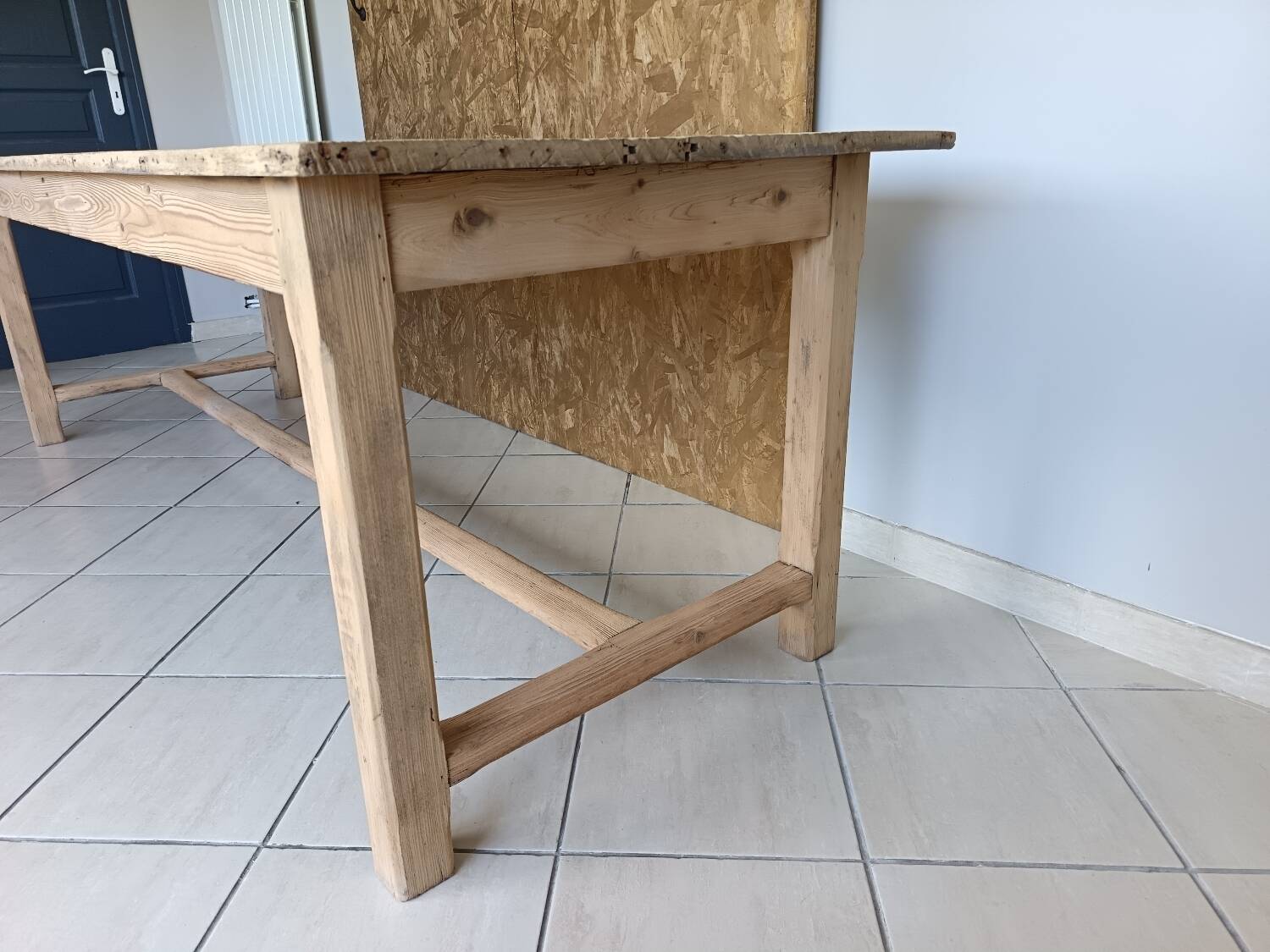 Renovated solid wood farmhouse table