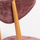Heart-shaped chair in plum velvet and light wood, Europe, 1960s