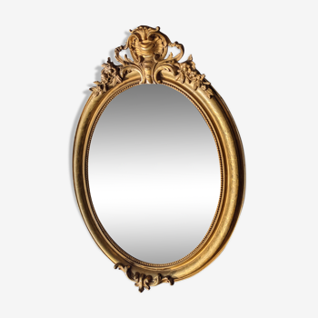 Miroir oval biseauté