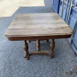 Table repas en bois, extensible avec rallonges