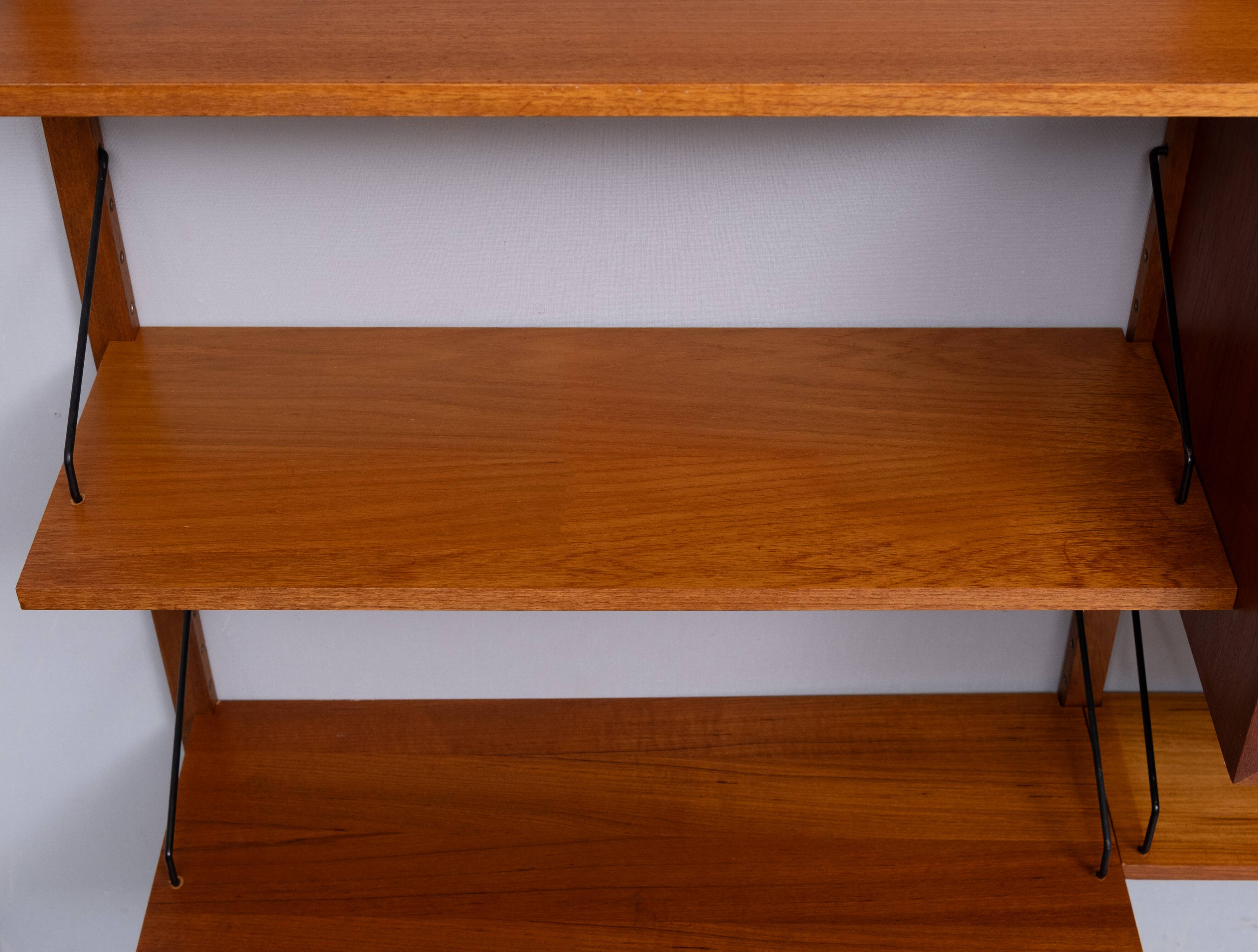 Poul Cadovius hanging Royal Wall System 1950s Denmark