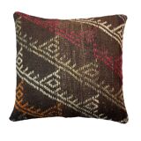 Vintage turkish kilim cushion cover , 55 x 55 cm