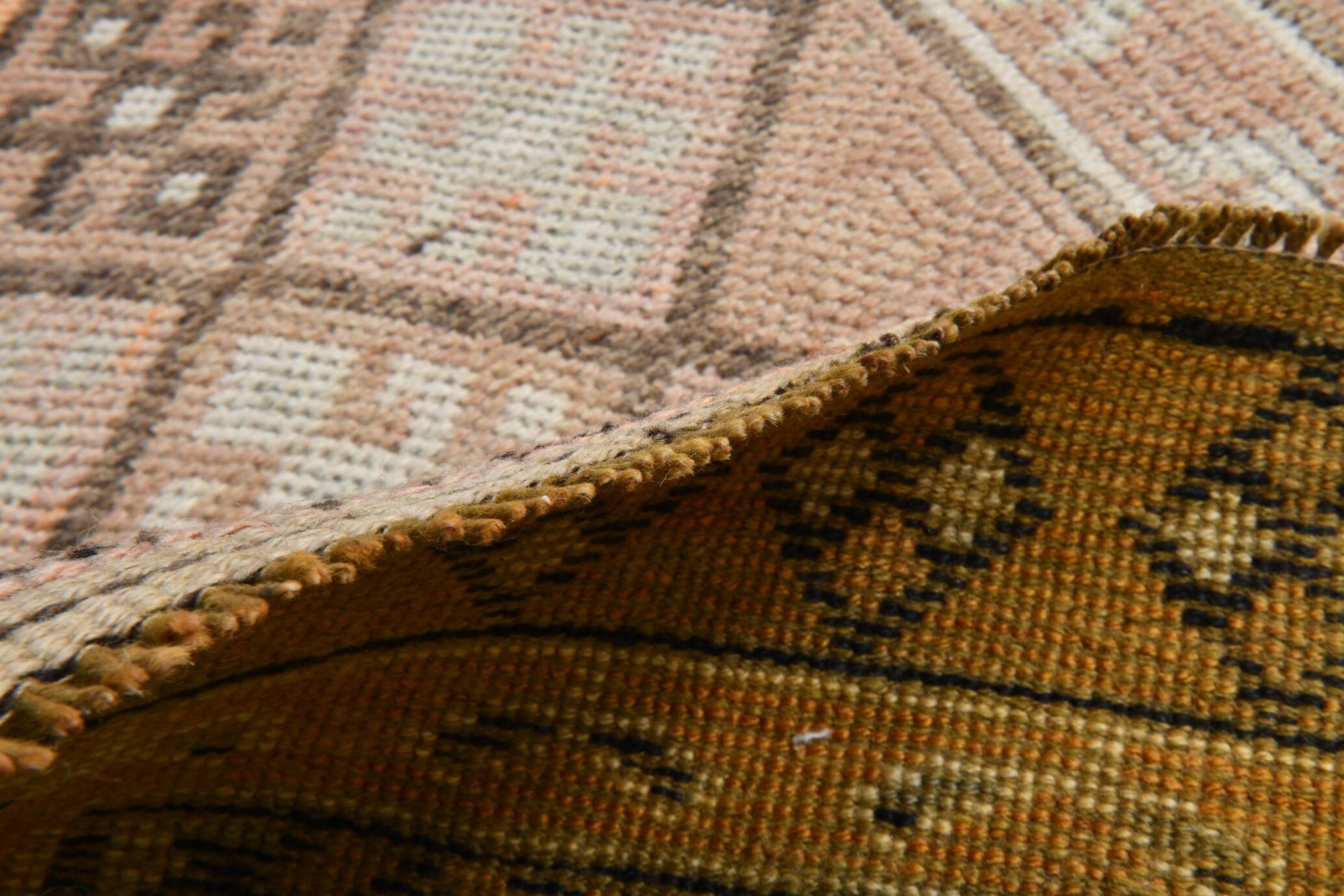 3x12 Soft Red Brown Turkish Runner Rug, 83x365Cm