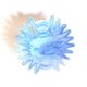 Murano glass cup opaline blue white width 26 cm 60s