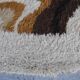 Desso carpet round design vintage 1970 in wool, 190 x 190