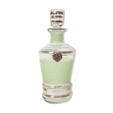 Green granite glass decanter, vintage
