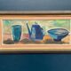Large Original Swedish Oil on Panel – “Kettle Bowl and Glass” by Louis Zelig – Signed – Vintage & Framed – 40 × 80 cm (15.7" × 31.5")