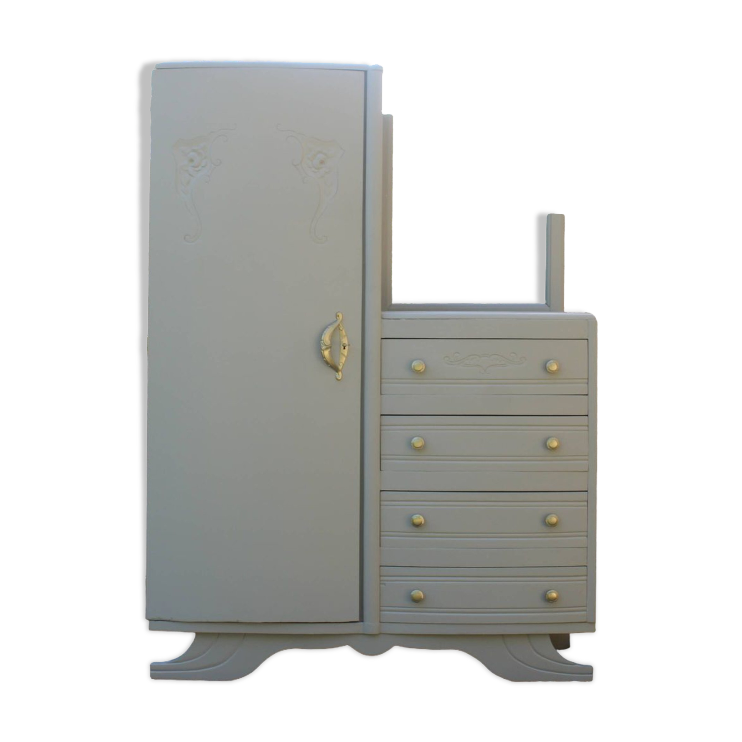 Asymmetrical art deco wardrobe