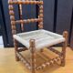 Chaise enfant corde et bois tourné