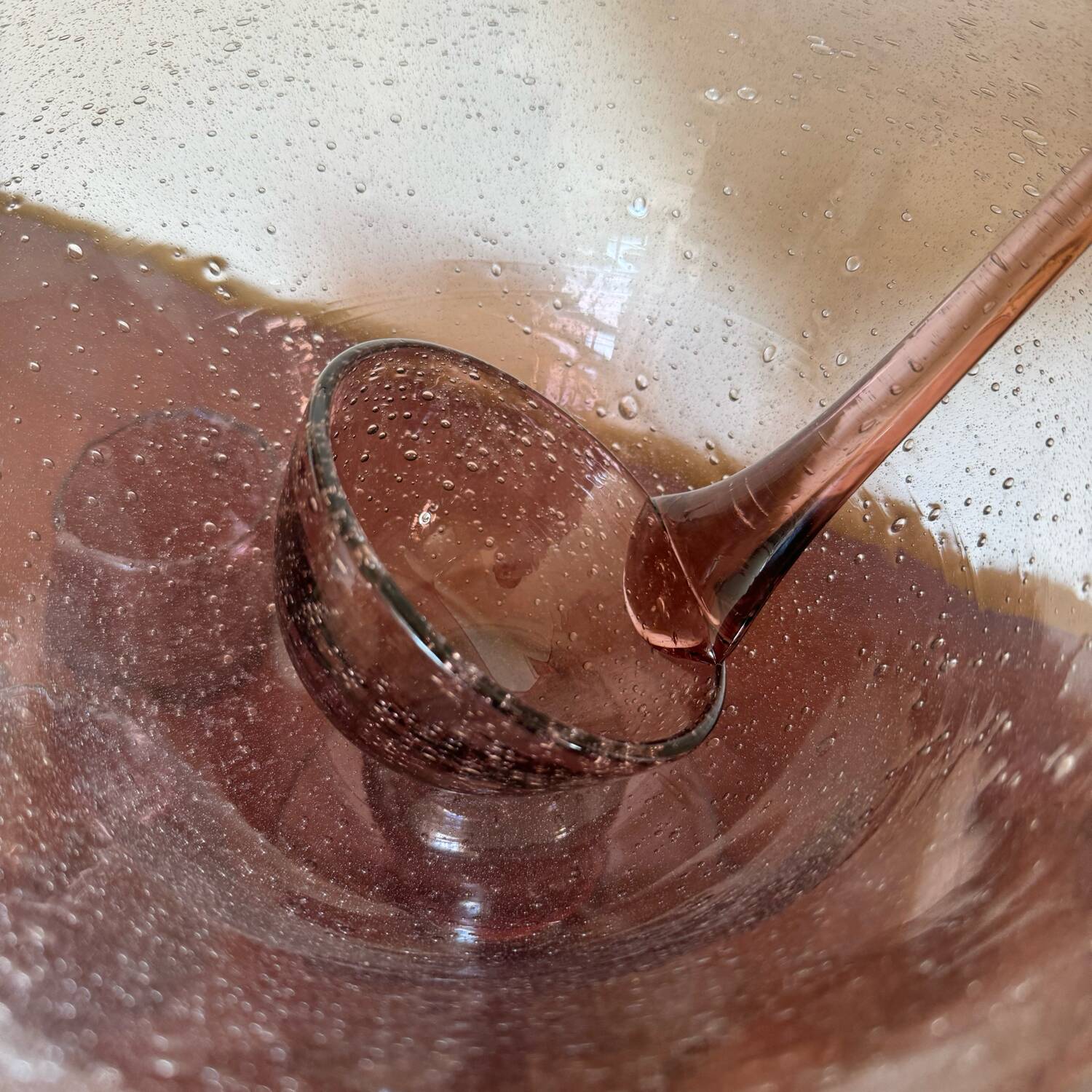 Old Biot blown glass punch set