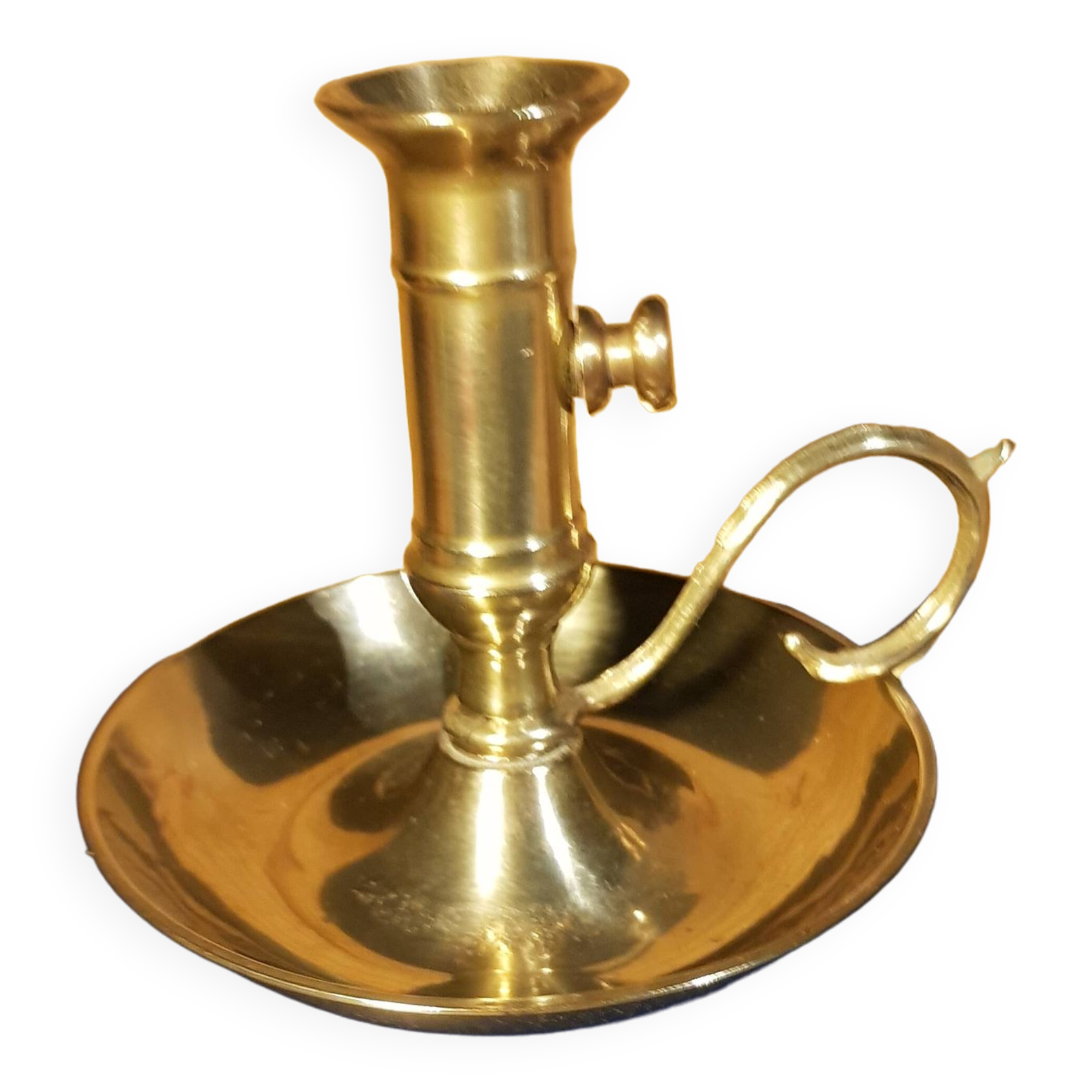 Brass cellar rat candle holder